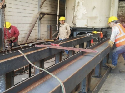 estructura metálica para sand colector y refuerzos en Molino industrial/ Azucarera del Norte, S.A. 6